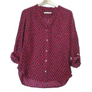 Alice & Trixie | 100% Silk Patterned Blouse